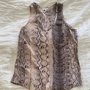 Joie Snake Print Sleeveless Top M